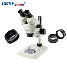 3.5X-90X Luckyzoom Сектор База Стерео Бинокулярный Микроскоп SZM0.5X 2.0X Сменный Объектив объектив PCB Микроскоп Бесплатная Доставка