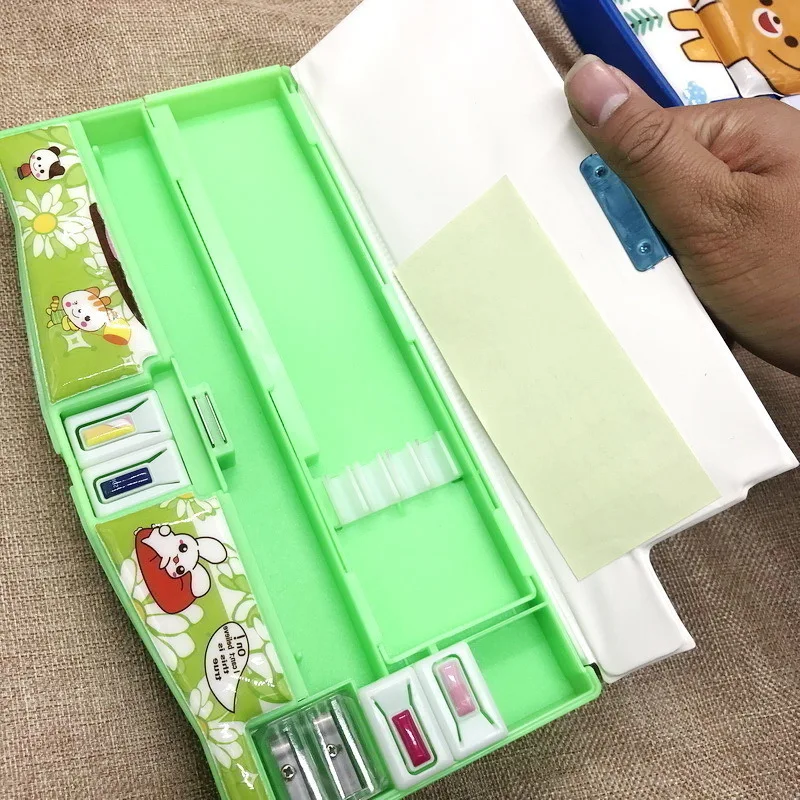 

New shop Multifunction Case with Sharpener Calendar school supplies Students Pencil Box Escolar Papelaria Chancery
