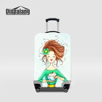 

Cartoon Luggage Protective Cover Lovely Yoga Girl Elastic Suitcase Cover for 18-32 inch Trolley Case Travel Case Dustproof Cover