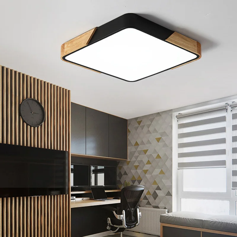 Квадратный многоцветный светодиодный потолочный светильник, современный светильник для гостиной, светильник для спальни, кухни