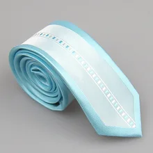 Lammulin Для мужчин костюм Галстуки границы Дизайн мятно-зеленого цвета с серебряной вертикальные полосы галстук из микрофибры жаккард тощий галстук 6 см