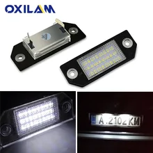 OXILAM 2Pcs Nessun Errore Auto LED Luci Della Targa di immatricolazione Per Ford Focus 2 C-Max Accessori Numero di Targa lampada Auto