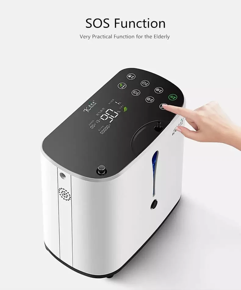 Concentrador de Oxigênio Máquina de Oxigênio em Estoque de Alta Qualidade Pureza Portátil - Min Uso Homecare Oxigen Gerador Ac110-220v 93% 1-6l 9 High Quality Beleza e saúde
