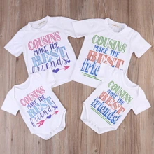 

Family Matching Outfits Newborn Baby Boy Girl Best Friends Matching Outfits Kids Romper T-shirt Tops