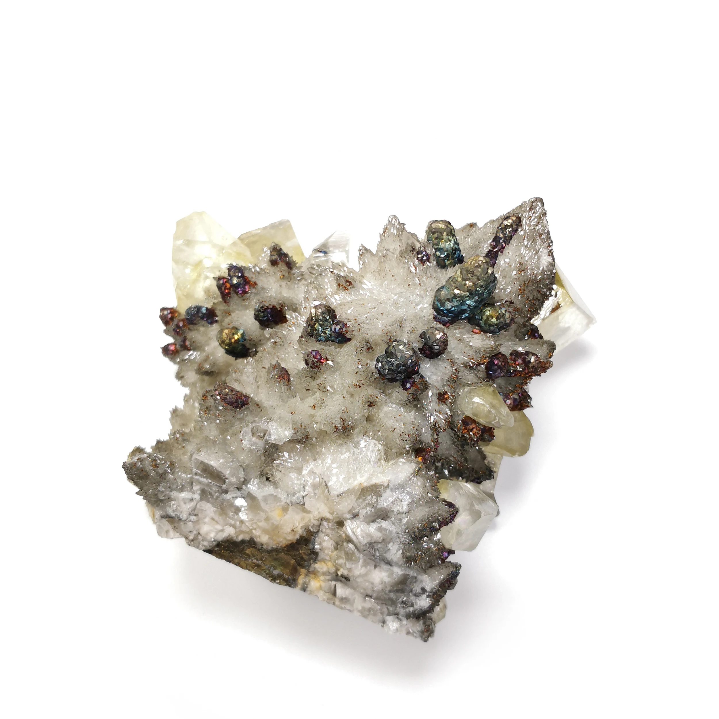 

1240g NATURAL Stones and Minerals Pyrite calcite specimens C3-3
