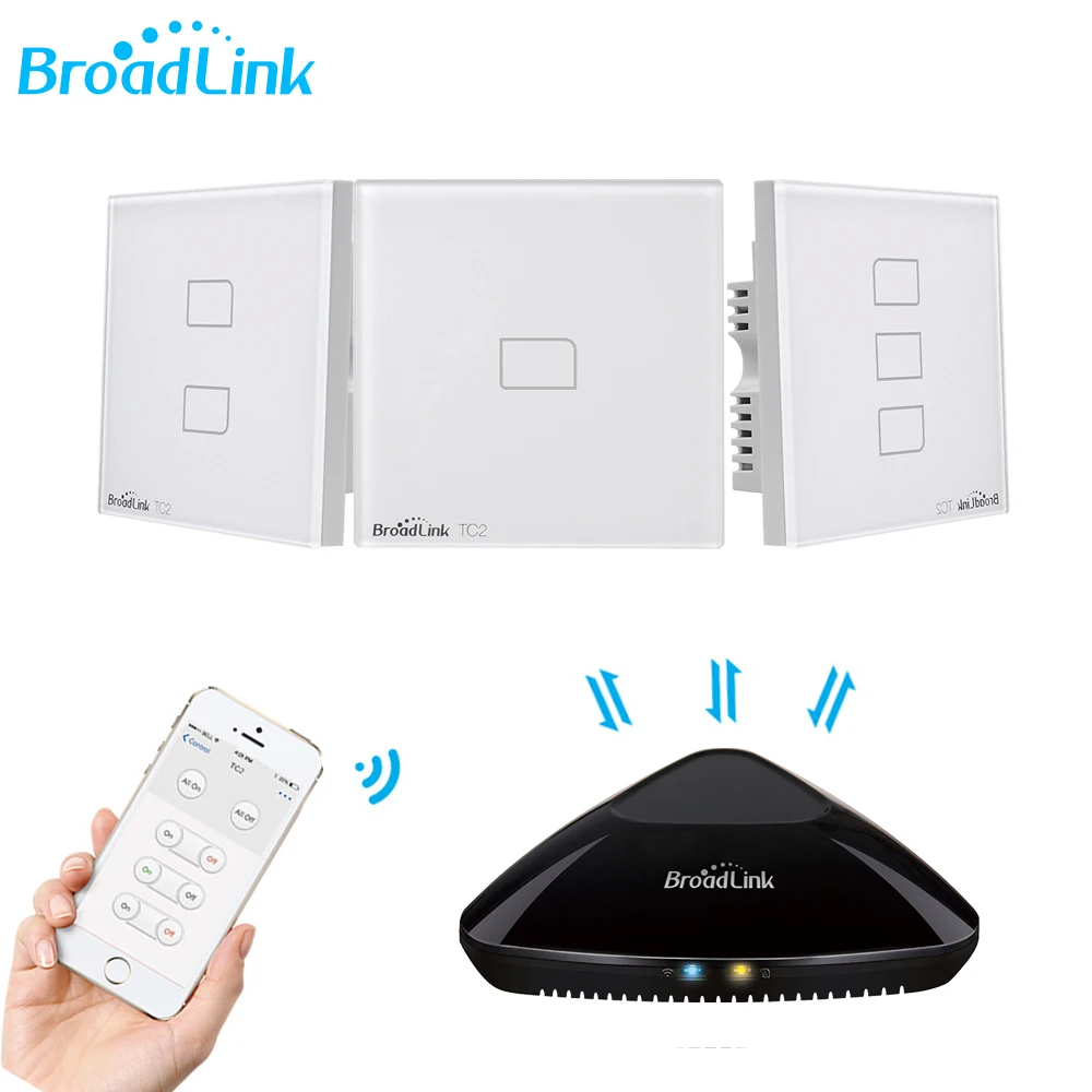 

Broadlink TC2 Smart Light Switch Wireless Wifi Touch Wall Switch Remote Control Controller For Xiaomi Apple Smartphone Remote