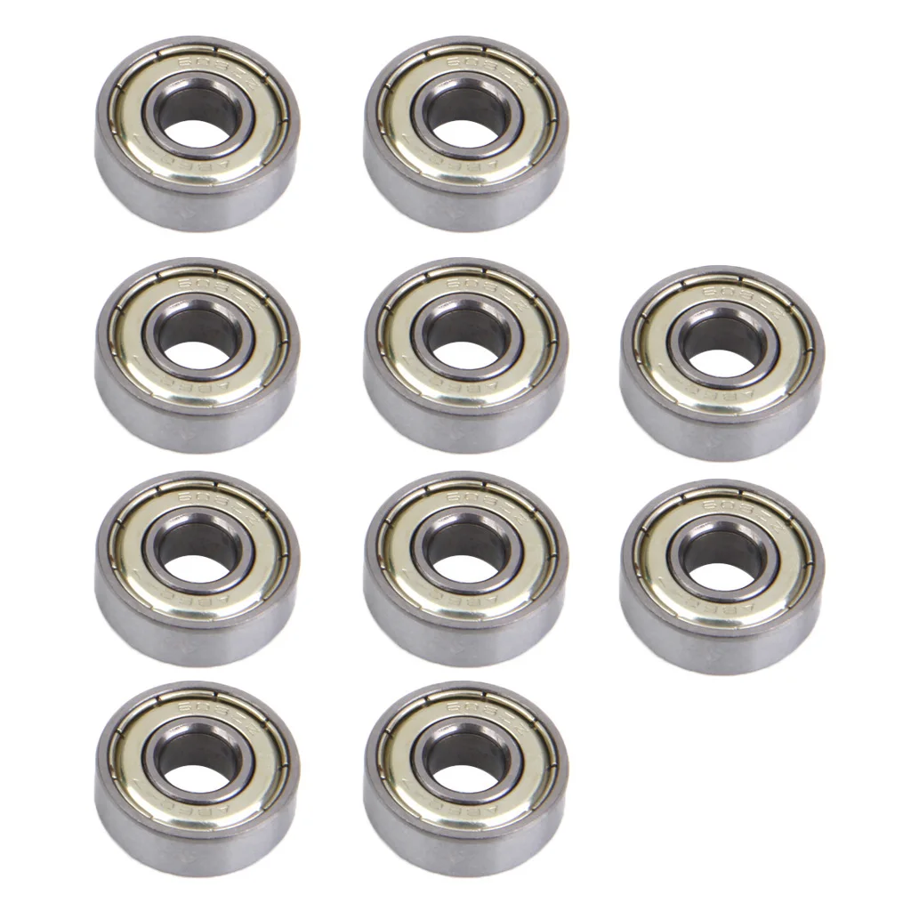 10 Pieces Roller Skate Bearing  Double-sided Dust Cover Skate Board Accessories for Skateboard Scooters Silver