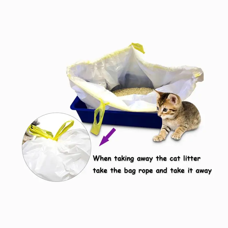 7 шт. симпатичная корзина для кошачьего гнезда, круглая подушка для кошачьего туалета, прочные сумки для кошачьего туалета на шнурке