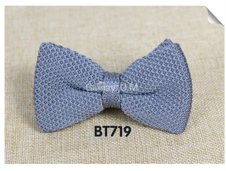 New Men Solid Knitted Bowtie Bow Tie for Mens Pre-Tied Adjustable Knit Bowtie 20 colors Free shipping