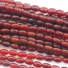 Натуральный красный агат Форма Риса овальные бусины 4-12 мм подходят ювелирные изделия DIY ожерелье или браслеты 1" 03841