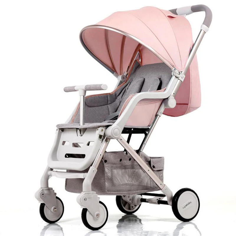

2019 folding stroller, can sit, can lay children's trolley, suitable for newborn - 3 years old baby, can bring on the plane