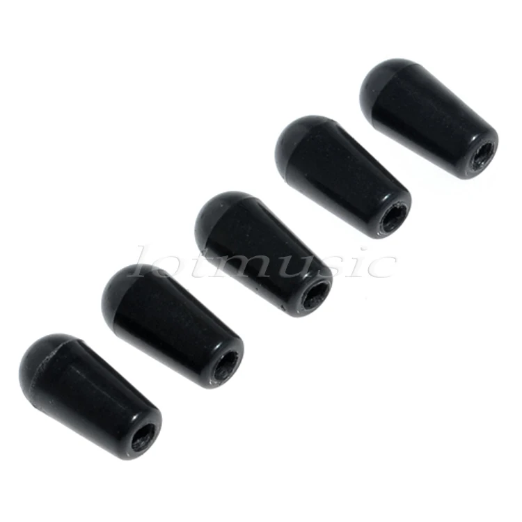 5Pcs Black Toggle Switch Tip Knob Cap for Electric Guitar Replacement Guitar Partsin Guitar