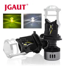 JGAUT Автомобильные фары H4 светодиодный фонарь для мотоцикла 3000K 6500K белый желтый мини-проектор Объектив автолампы Hi/Lo луч 12V