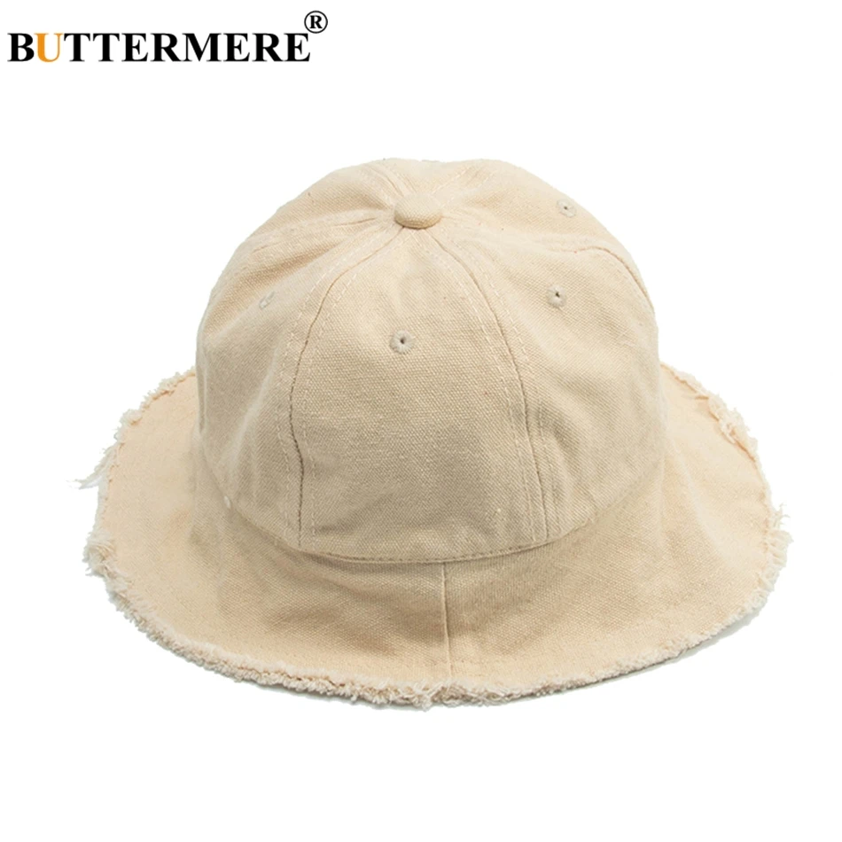 

BUTTERMERE Cotton Fishing Hat Children Summer Casual Off-white Bucket Hat Boys Girls Bucket Caps Spring Kawaii Fashionable 2019