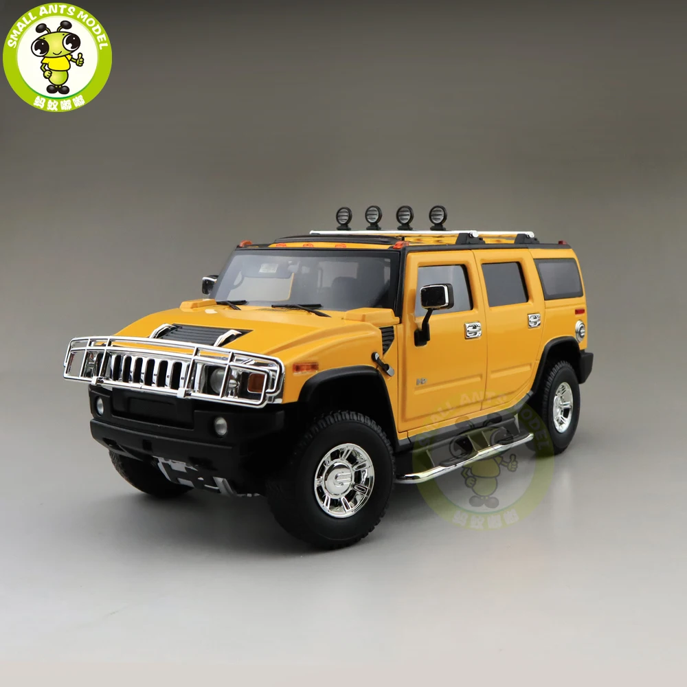 1/18 GreenLight Hummer H2 литой модельный автомобиль игрушка джип подарки для мальчиков и девочек желтые