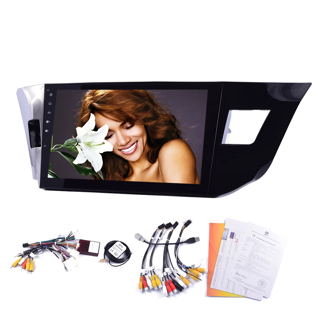 Discount Android 4.4 Logo GPS Capacitive No-DVD Navigator Radio 10" Car Stereo PC HeadUnit AMP Map SD Mirror OBD2 For Toyota Levin 13