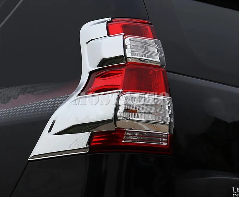 Для Toyota Land Cruiser Prado FJ150 ABS Хром сзади хвост свет лампы Накладка- 2 шт