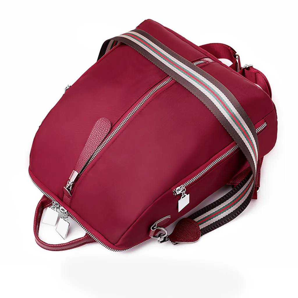 Рюкзак Mochila Escolar женский кожаный рюкзак винтажный Одноцветный на молнии школьные
