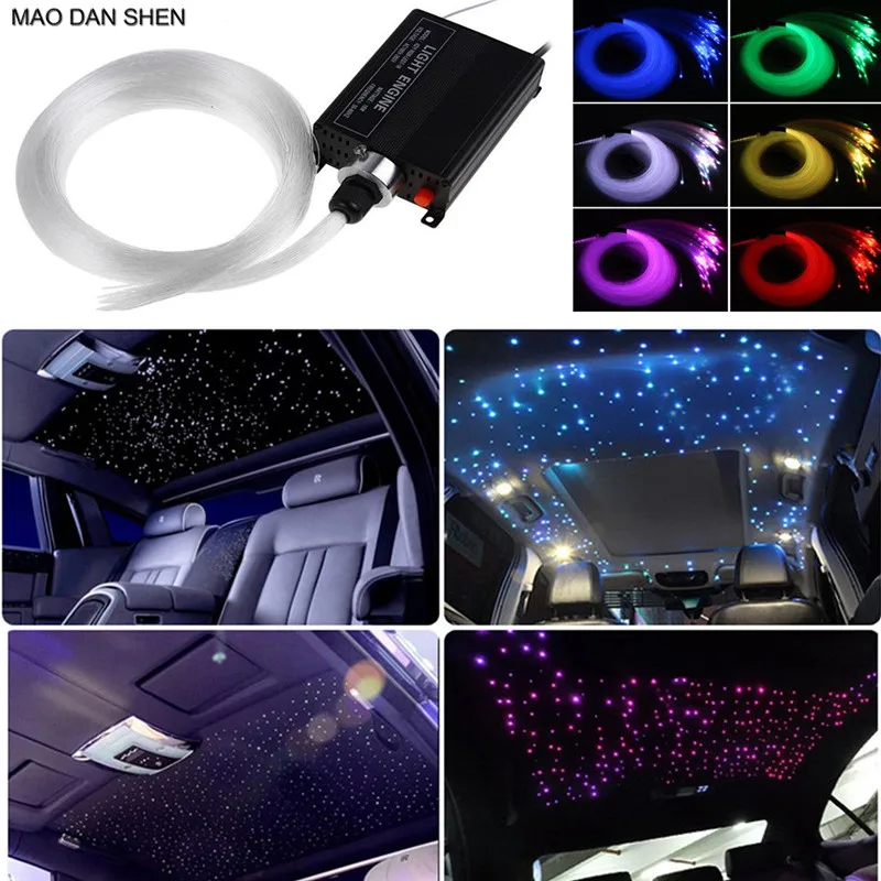 Car styling LED Universal Ceiling Light Fiber Optic Star ...
