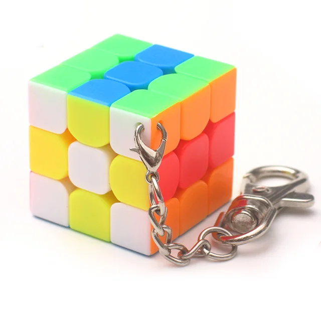 Cubing Classroom Key Chain 3CM 3x3 Magic Cube Creative Cube Hang Decorations - Colorful 2