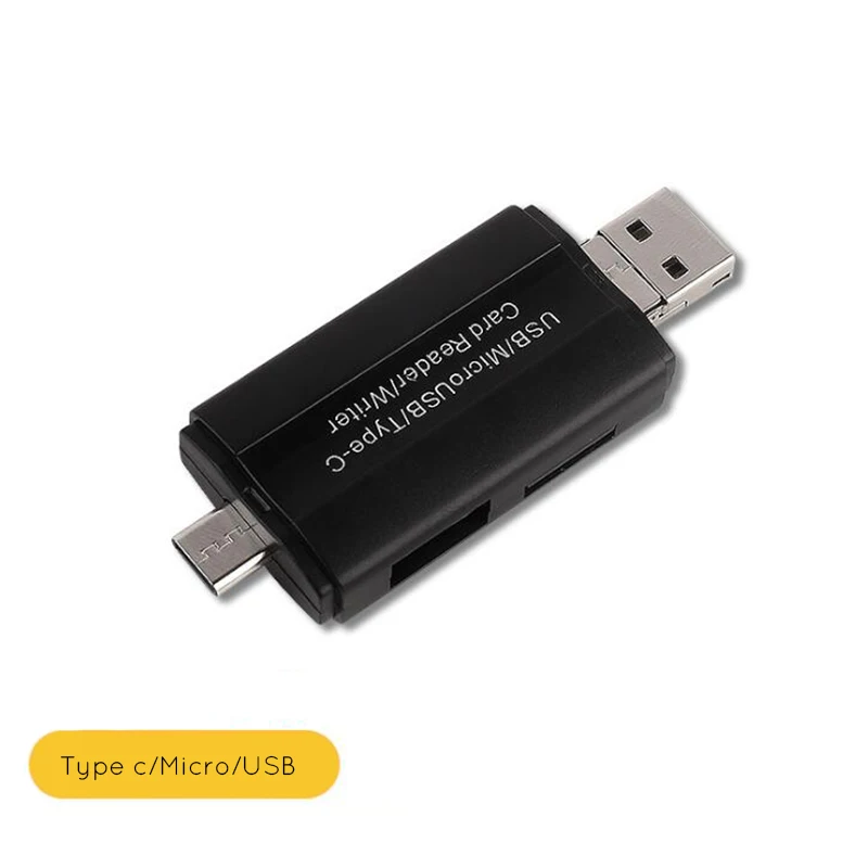 OTG кард ридер 3 в 1 новый тип C Micro USB и высокоскоростной 2 0 универсальный TF/SD для Android