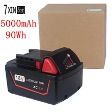 5000 мАч 90WH 18 В 5.0 литий-ионный аккумулятор для Milwaukee 48-11-1850 M18 XC 48-11 -1820 48-11-1840 48-11-1820 Мощность инструмент Батарея