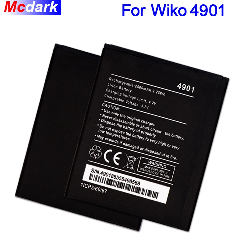 Аккумулятор Mcdark на 2500 мАч для Wiko 4901 аккумулятор мобильный телефон сменные детали