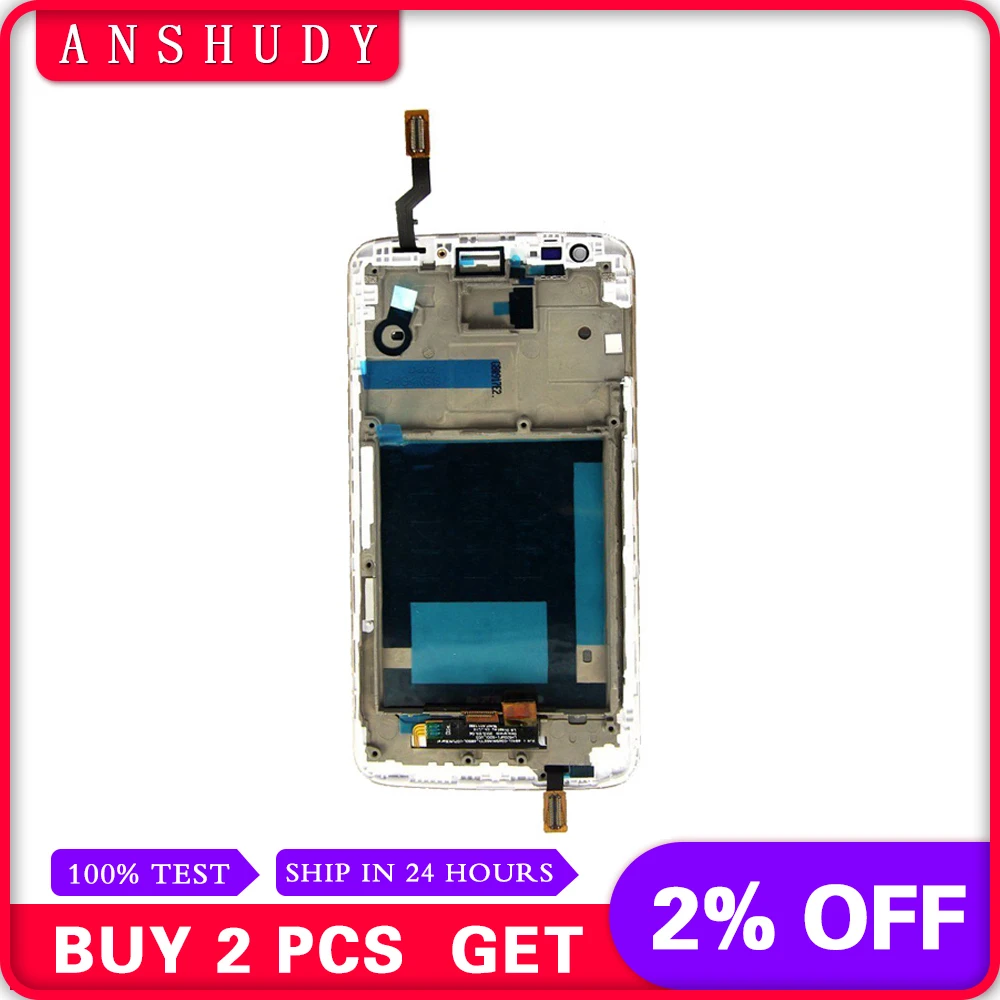 

For LG Optimus G2 D801 D800 LCD Display Panel Module + Black Touch Screen Digitizer Sensor Assembly Frame