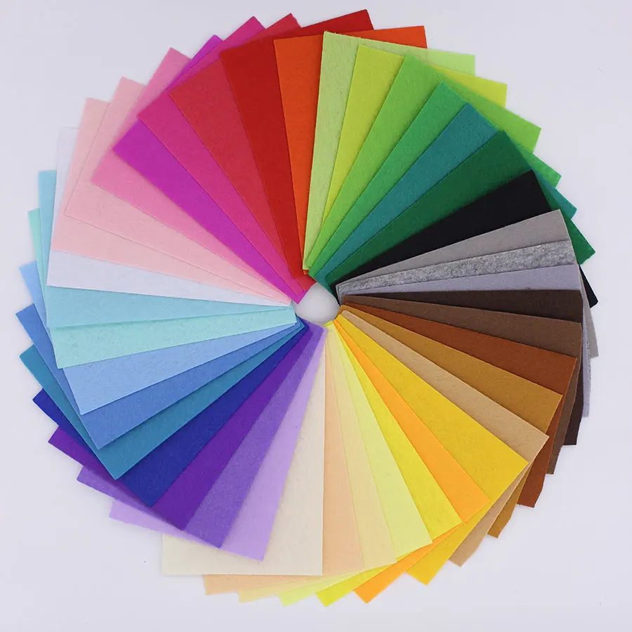 

CMCYILING 20*15CM Felt Fabric For Needlework Diy Sewing Crafts Felt Polyester Cloth Home Decorations Nonwoven 40 Colors