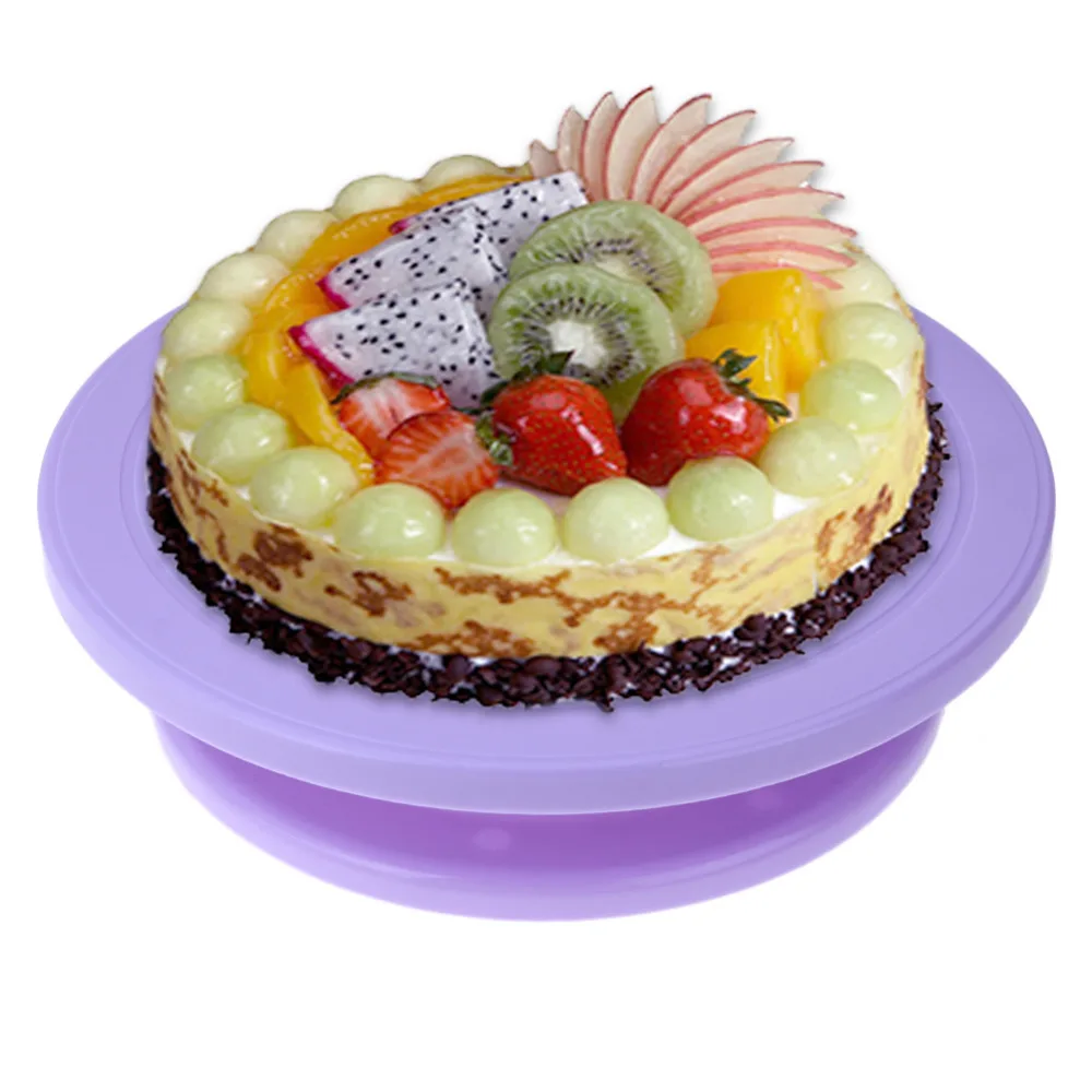 

Plastic Cake Turntable Rotating Anti-skid Cake Decorating Turntable Cake Rotary Table Round Cake Stand Kitchen Baking Tools 28cm