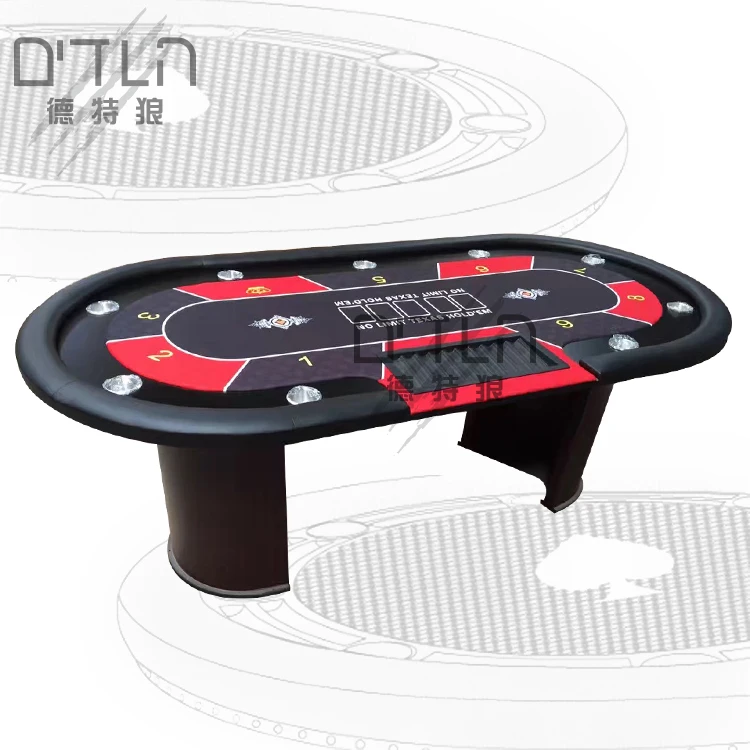 DTLN L: 213 x W: 106 H: 75 cmdeluxe покер стол с изогнутыми деревянными ножками|Игровые столы| |
