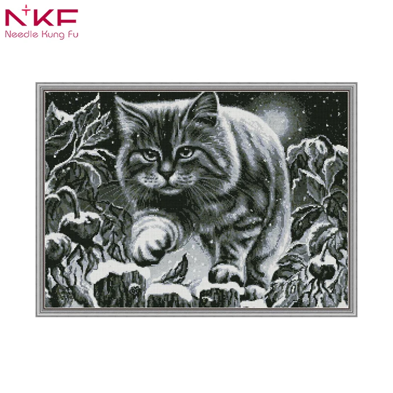 

DIY Diamond Painting Painted Cartoon Animals Cats Mosaic Embroidery Animal Cross stitch Embroidery Crafts Decoration-Black cat