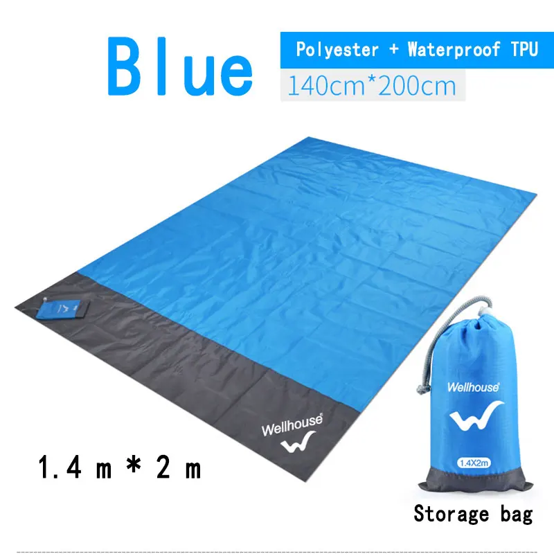 Blue S Новое водонепроницаемое пляжное одеяло, портативный коврик для пикника, коврик для кемпинга, коврик для пикника - Цвет: Blue S