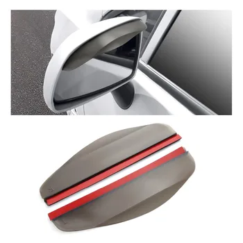

2pcs PVC Car Rear View Mirror Sticker Rain Eyebrow Weatherstrip Auto Mirror Rain Shield Shade Cover Black Protector Guard