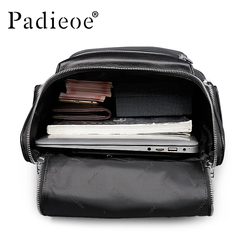 Padieoe для мужчин Рюкзак bookbag s сумка пояса из натуральной кожи роскошные колледж