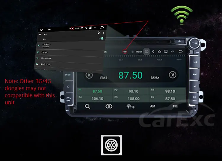 Sale CarExc Android 9.0 OS For Volkswagen Tiguan Jetta Passat VW Golf Car Radio With GPS WiFi Bluetooth USB SD Multimedia Navigation 17
