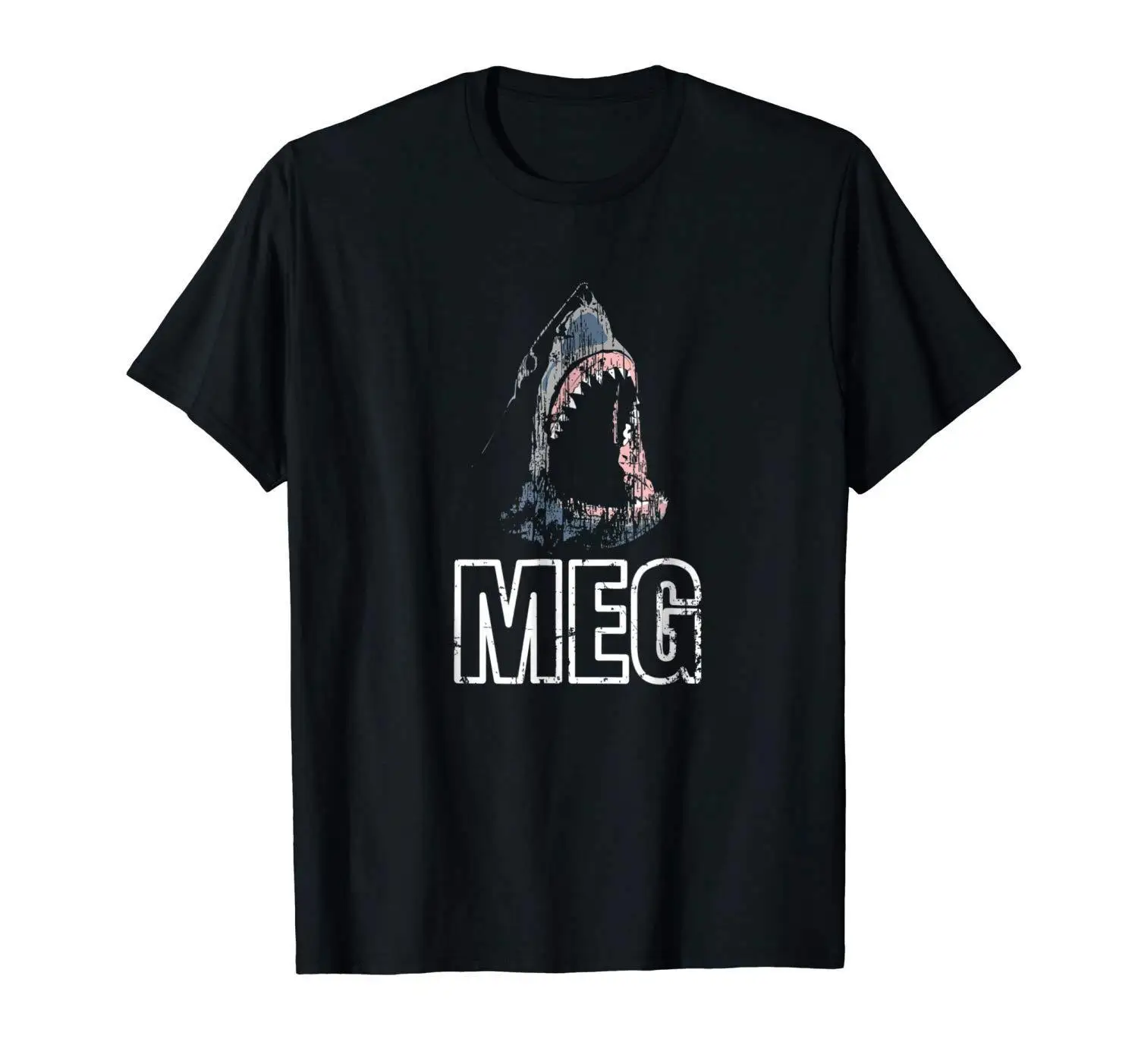 Meg Shark Megalodon черная футболка с рисунком акулы Мужская унисекс новая модная
