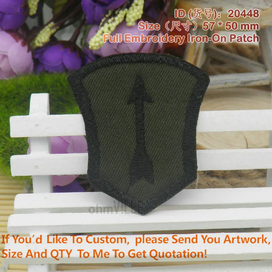 20448 Bow and arrow shield Patch "Accept customized Embroidery, Iron On