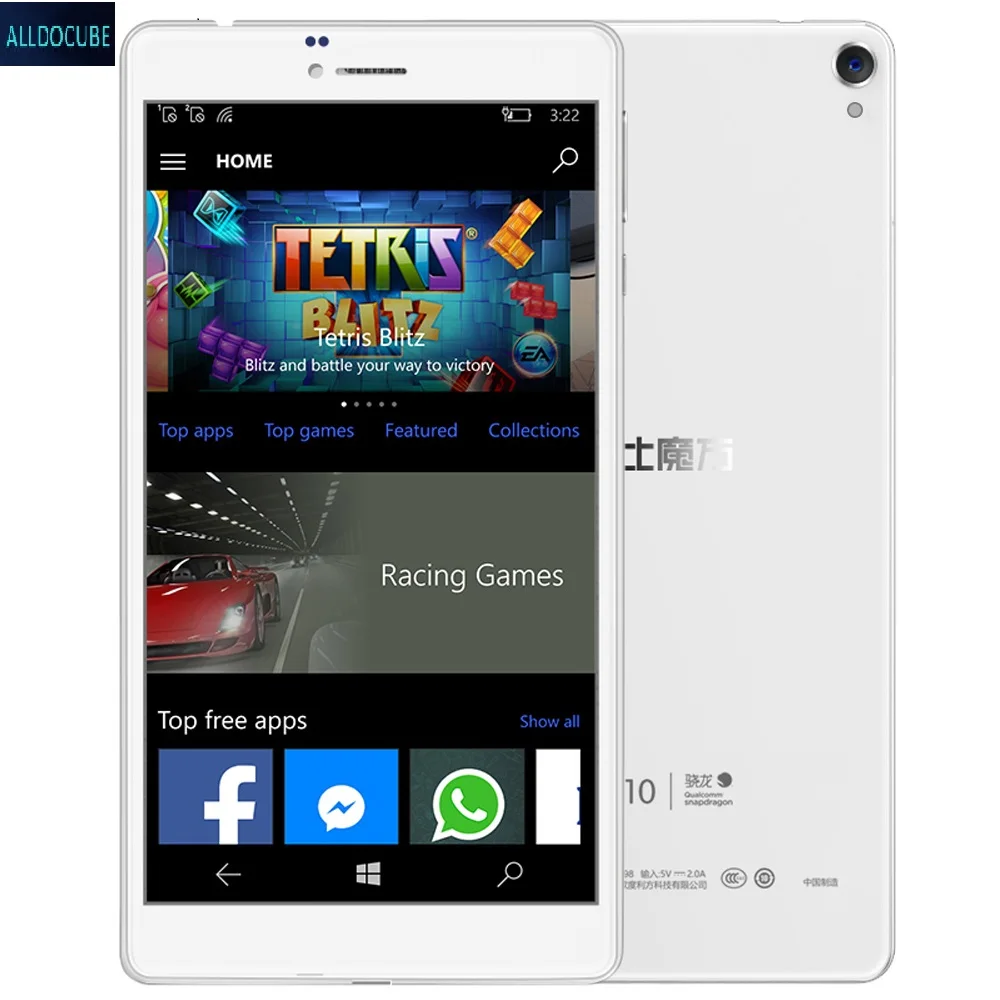 

ALLDOCUBE 6.98 inch Tablet 4G Phablet Window 10 Mobile MSM8909 Quad Core 1.3GHz 2 16GB 5.0MP Rear Camera IPS Screen WiFi OTG GPS