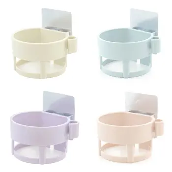 

Adhesive Wall Mounted Plastic Hair Dryer Holder Rack Blower Organizer Shelf Storage for Bathroom Hotel with Plug Hanger