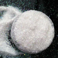 5 г/горшок AB белый голографический ультра-тонкий блеск,. 008 хромированный порошок для ногтей, шестигранный пигментный порошок, акриловые Порошковые блестки EFECT