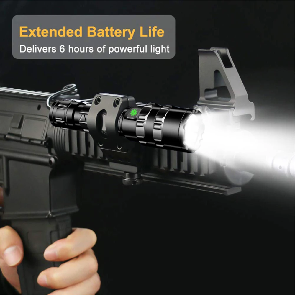 Люменов светодиодный тактический светильник-вспышка яркий L2 USB Перезаряжаемый водонепроницаемый Скаут светильник фонарь охотничий светильник с 18650 батареей