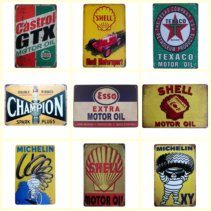 

[ Kelly66 ] MOTORSPORT OILS Metal Painting Bar Home Wall Signs Craft 20*30 CM Size DZ1