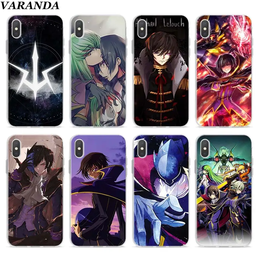

Code Geass Anime Clear Case for Apple iPhone 7 8 Plus 6 6s Plus 5 5s X XR XS MAX TPU Soft cases Coque