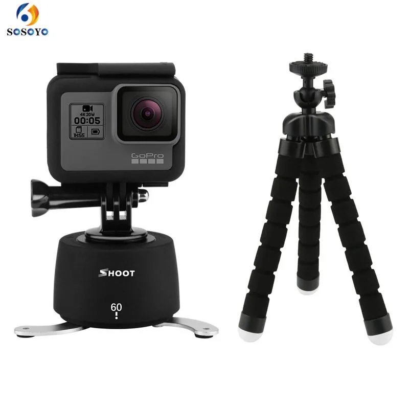 360 Degrees Rotation Time Lapse Tripod 60 Minutes delayer Octopus Tripod For GoPro Hero 7 5 6 Sjcam Camera For iPhone Accessories (1)