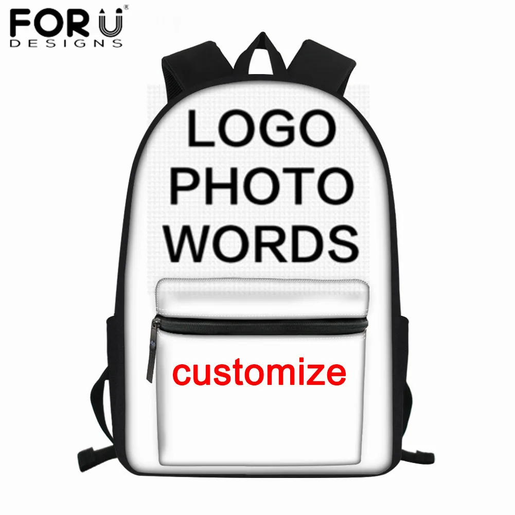 

FORUDESIGNS Women Casual Backpack Customize Your Image College Students School Bags Teenager Travel Large Capacity Daypack