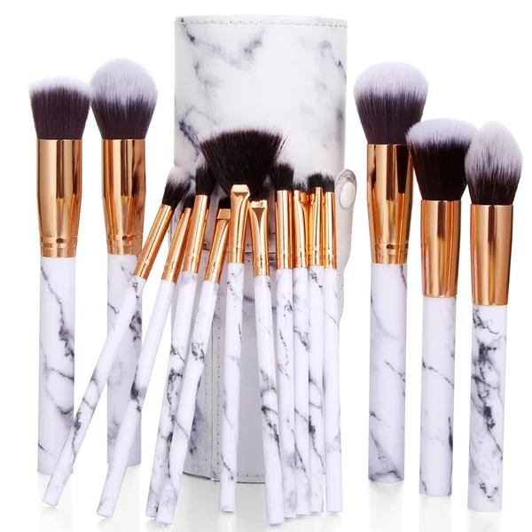 

ISHOWTIENDA 15pcs Make Up Brushes Multifunctional Makeup Brushes Concealer Eyeshadow