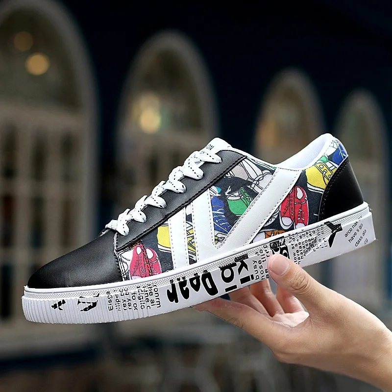 

Summer New Pattern Leisure Time Shoes Male Korean Fashion Literature Student Low Help Shoe Trend Cotton Print Canvas Shoe Shoe