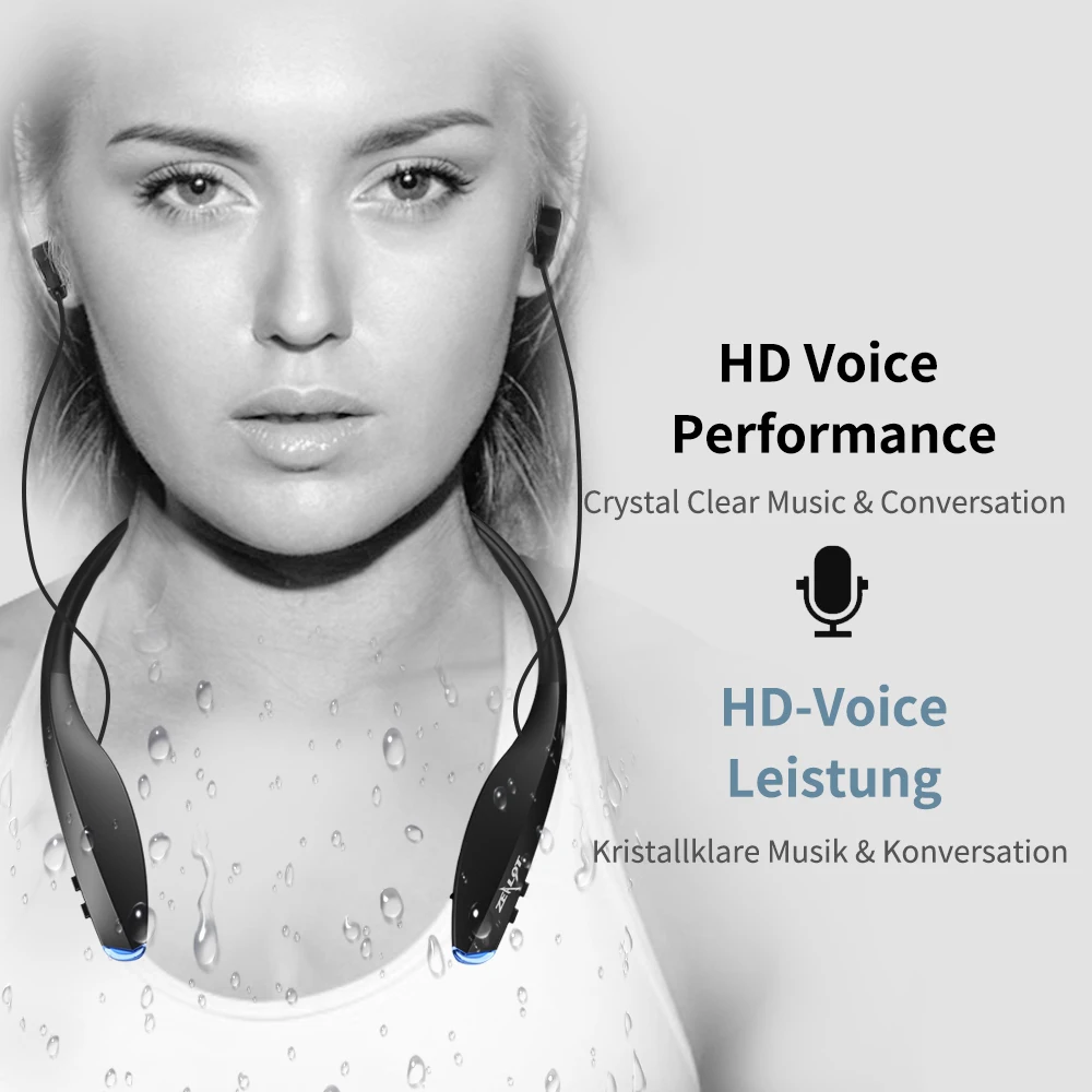 ZEALOT H7 Bluetooth Headphones with Magnet Attraction, Slim Wireless Earphone Neckband Sport Earbuds with Mic For iPhone Android