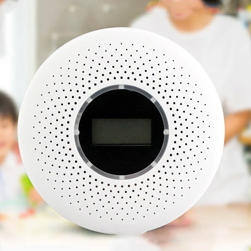 

Smoke Detector Fire Infrared Sensor Carbon Monoxide CO & Smoke Combination Smart Sound Alarm Monitor LED Display Analyzer